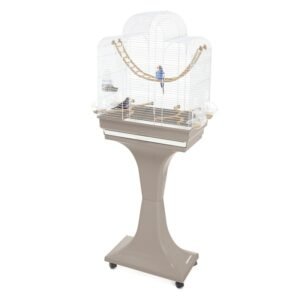 Imac Fıona Deluxe Ayaklı Kuş Kafesi Kahve/beyaz 50x30x65/136cm