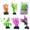 Plastik Yapay Akvaryum Bitkisi 8-10 cm - 12 Adet