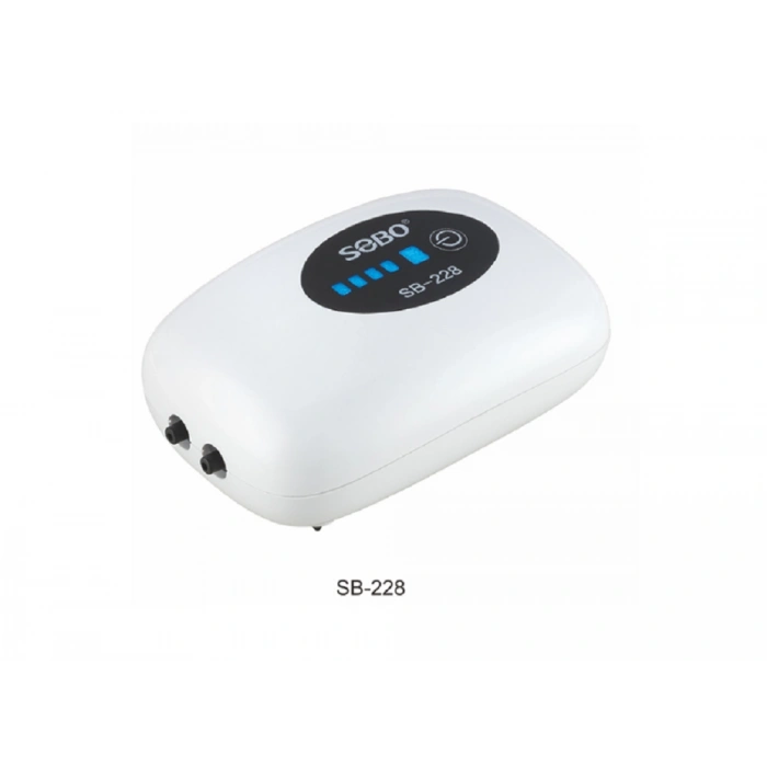 Sobo Mikro AC/DC Usb Şarjlı Akvaryum Sessiz Mini Hava Motoru SB-228