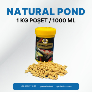 NATURAL POND – Doğal İçerikli Havuz Balığı Yemi – 1000 ML / 1000 GR